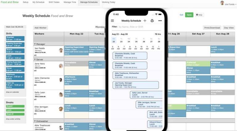 Staff Scheduling for Restaurants & Bars | Free Restaurant Management Software
