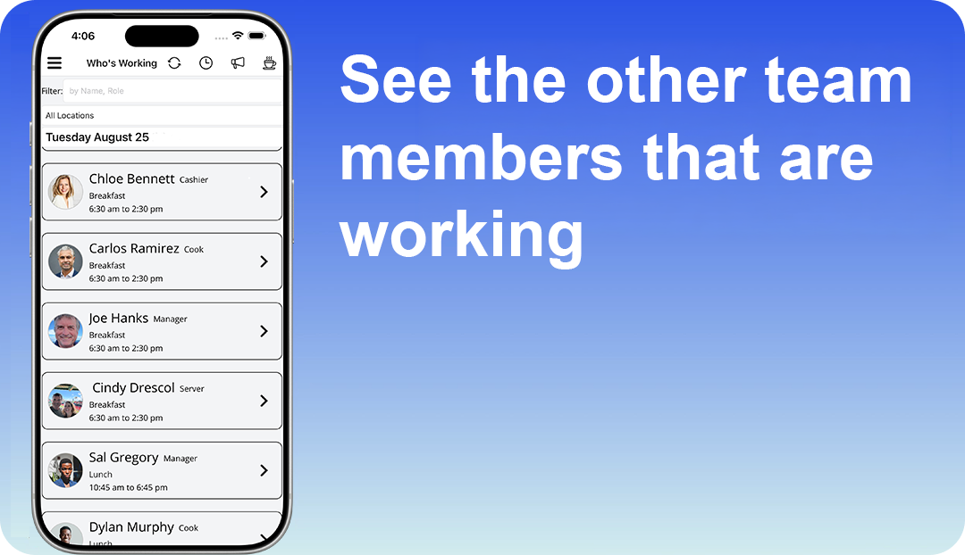 See the team members who are working